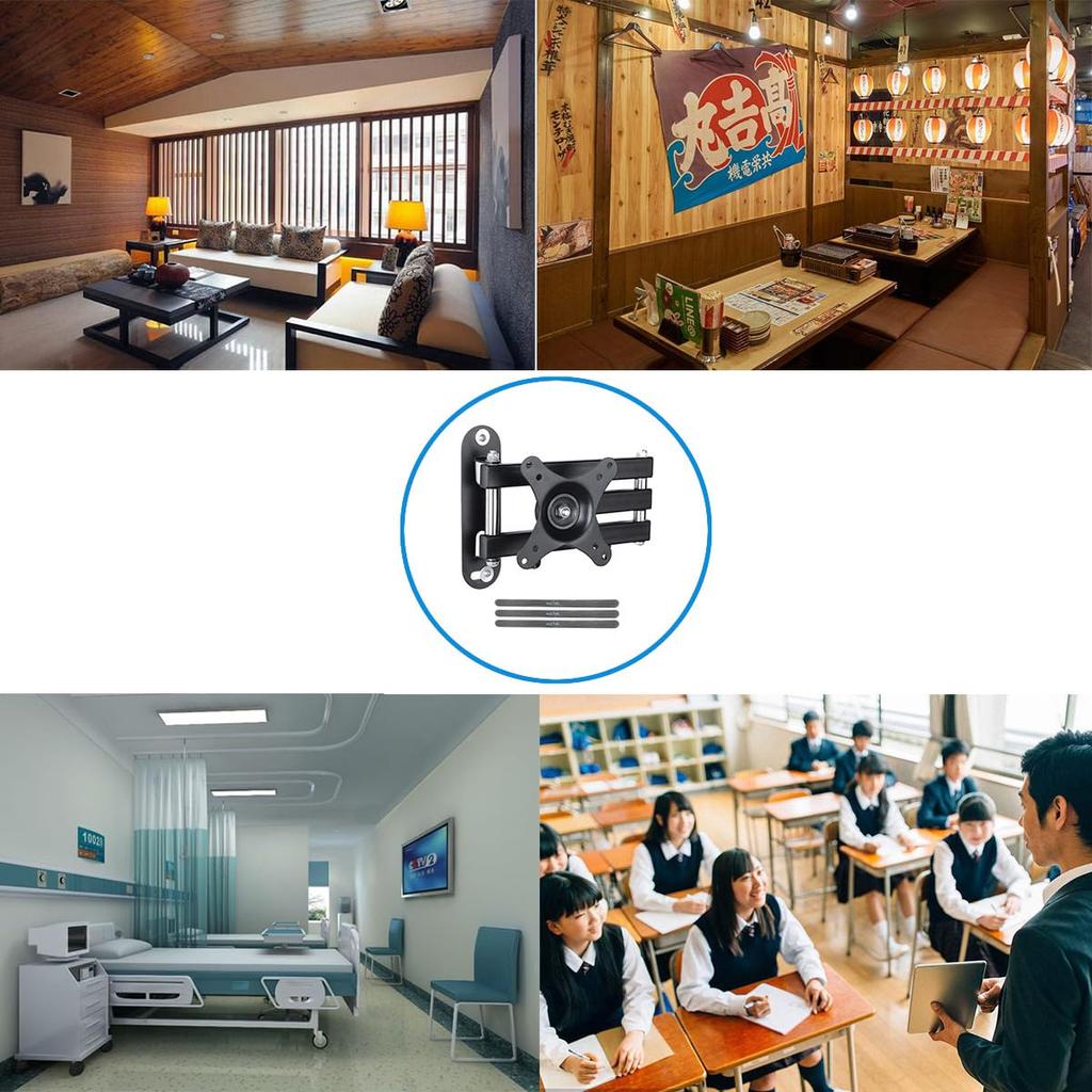 Suptek TV Wall Monitor TV Wall Display Wall Compatible with Vertical and Horizontal Angle Load Capacity 13kg MA2770 Mount, Arm, Mount, Arm, Monitor,