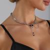 Bowknot Pendant Necklace Multifuntional Shimmering Neck Jewelry Alloy Texture Suitable for Everyday Wear and Parties