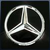 AABGY1 Fit For Mercedes Benz Chrome Silver Front Grille Mirror Star LED White Illuminated Emblems X253 W167 X167 W447 2020-2023