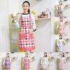 Classic Women Apron With Ruffle Pocket And Floral Roses For Kitchen And Chef Duties