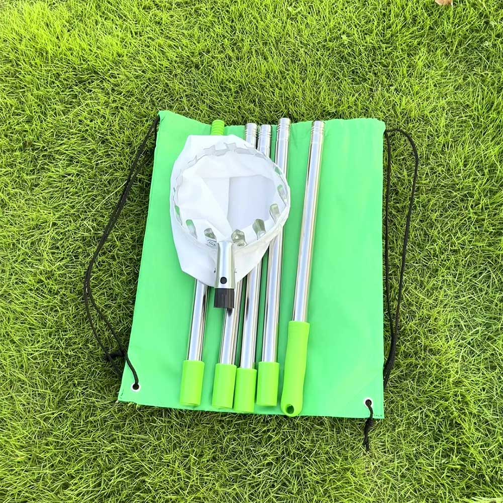 Fruit Picker Pole W/ Storage Bag Stainless Steel Apple Picker Pole Fruits Picker Tool High Tree Orchard Picking Tool Garden Tool