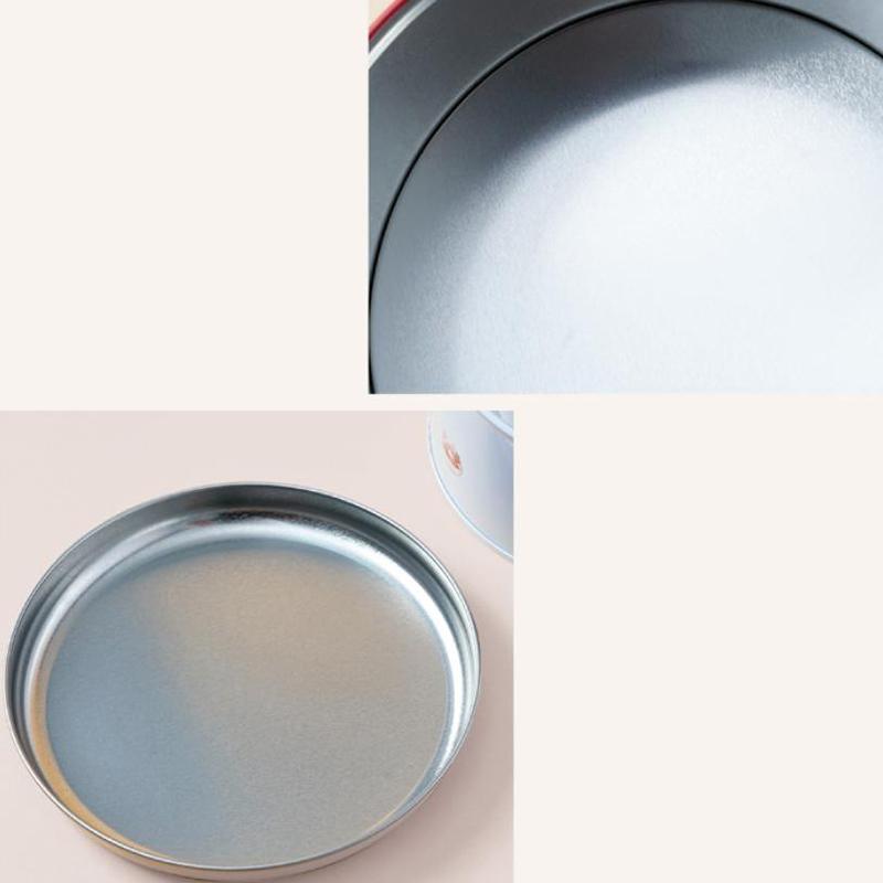 Plechová krabička na bonbóny a čokoládu s potiskem kresleného králíka Kovová prázdná plechovka na sušenky Multifunkční kulatá svatební dóza na sladkosti