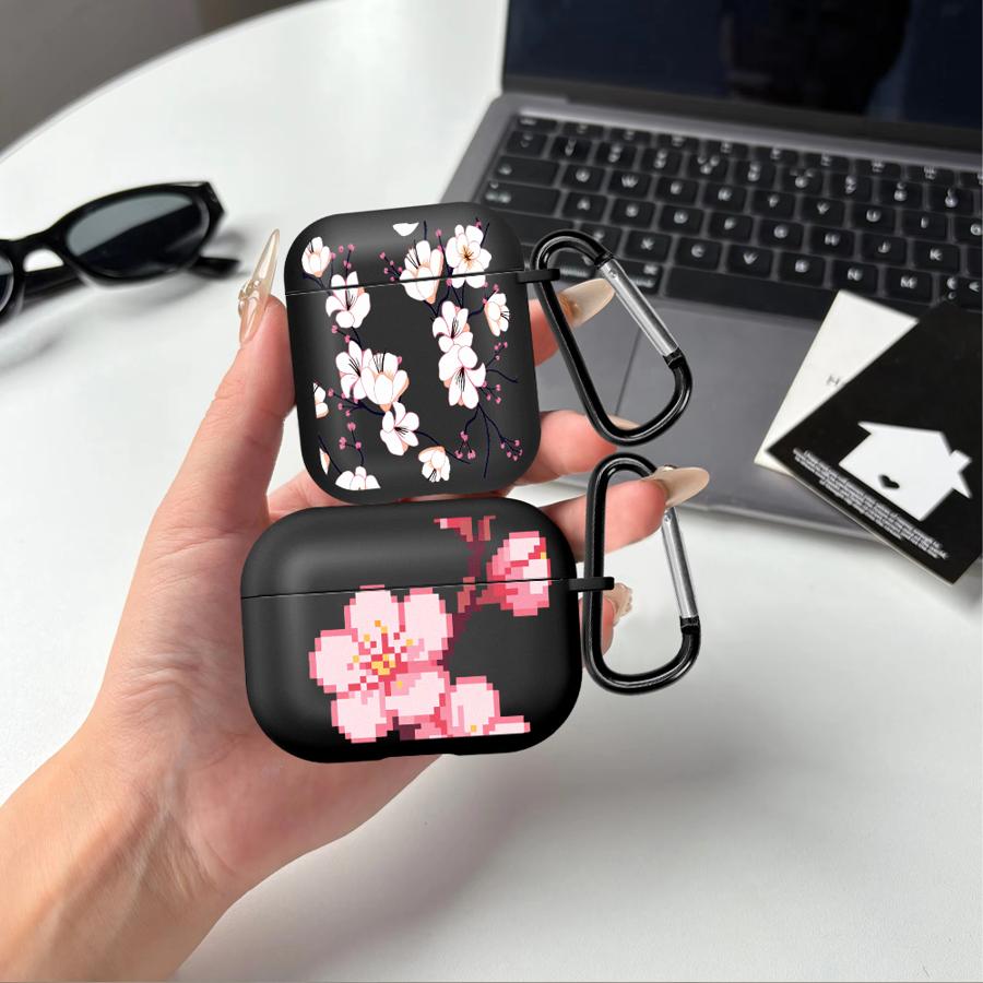 Earphone Cases Cover Case For Airpods 3 Pro3 1 Pro2 4 Pro 2 Cartoon Cherry Blossoms
