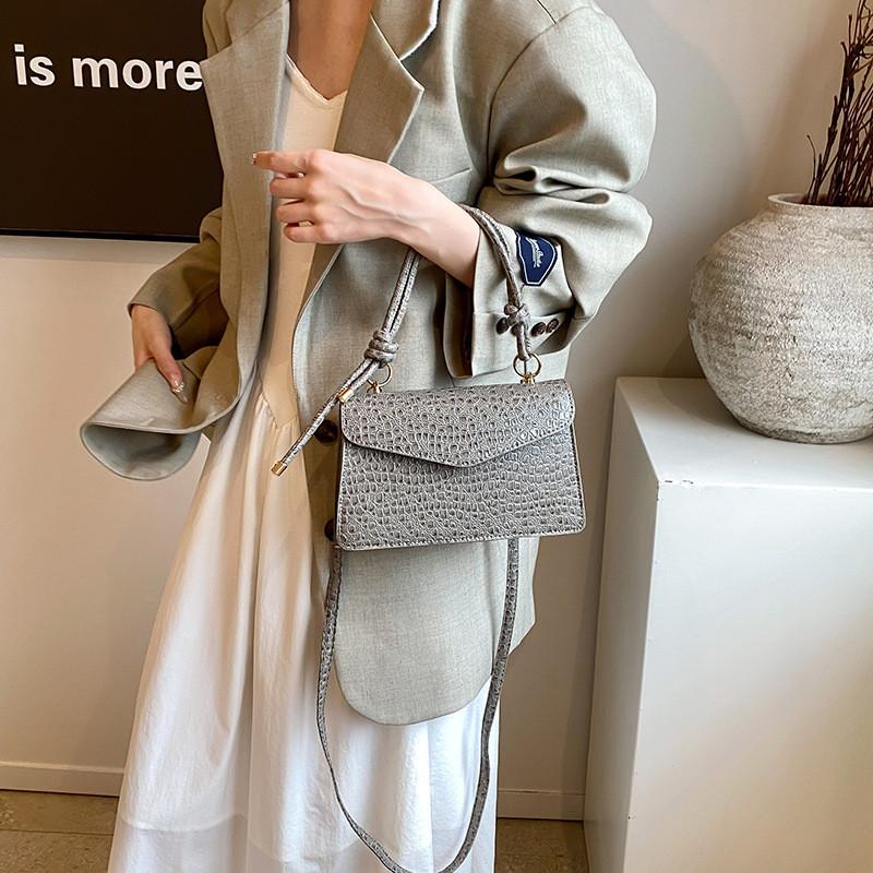 Stylish Black Pu Handbag Chic Summer Fashionable Small Square Shoulder Bag