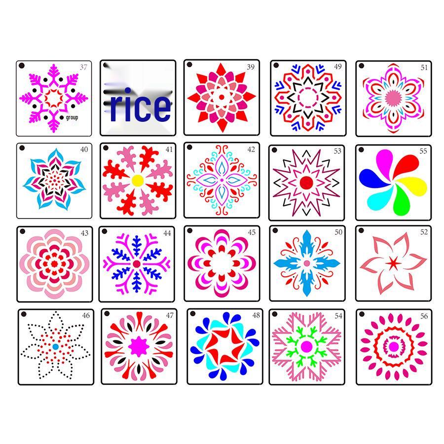 56 Mandala-Steinmalvorlagen - Kreative Schnitzformen für die Mandala-Kunst