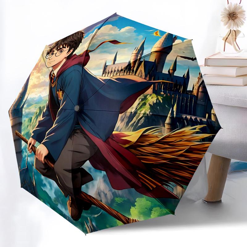 

1pc Harry Potter Automatic Open/Close Umbrella, Christmas Gift for Men Women, Daily Travel Outdoor Use yy251101218