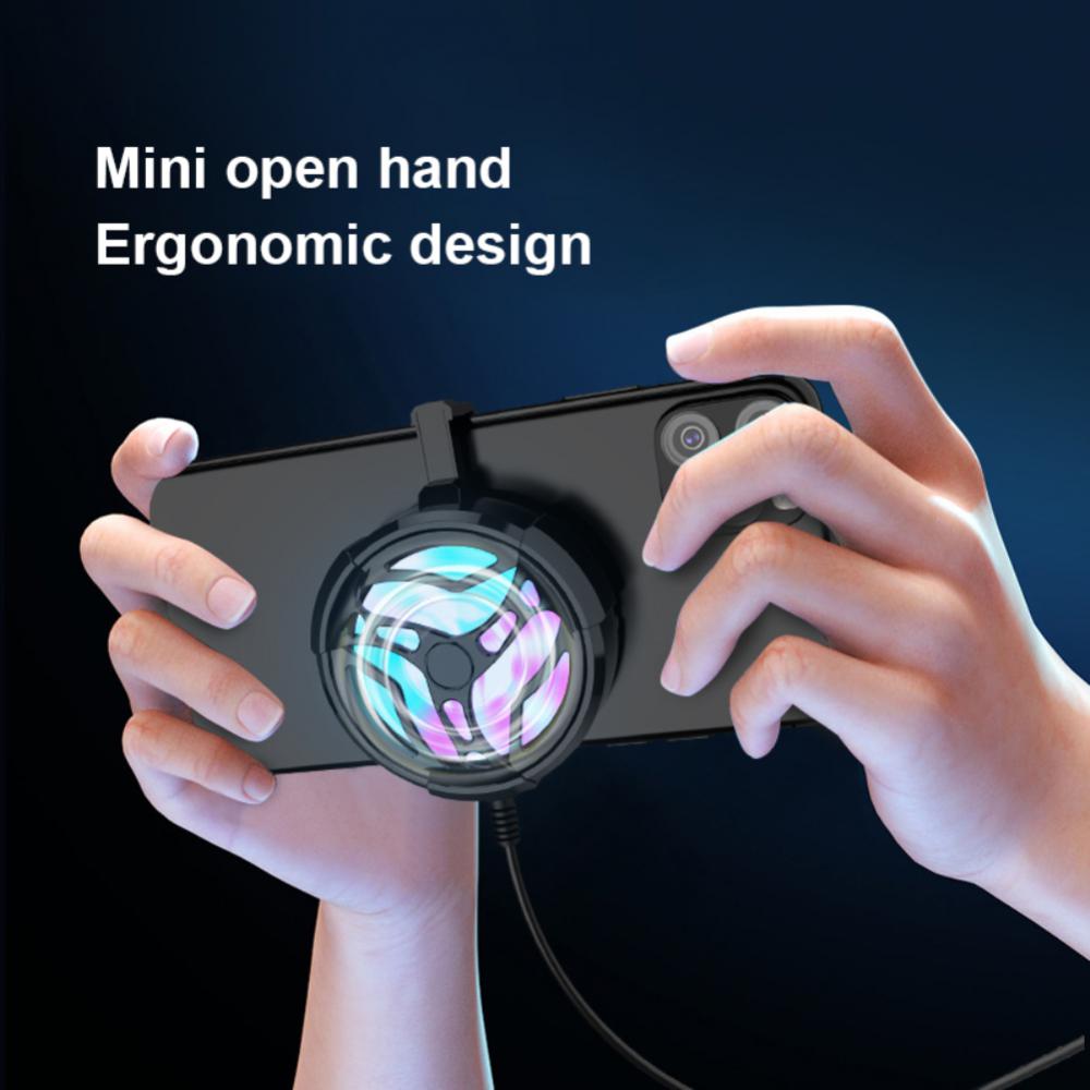 Universal Rgb Mini Phone Cooling Fan Usb Radiator Gaming Cooler Compatible for I Phone S Amsung X Iaomi R Edmi H Uawei Nova