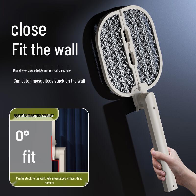 LISM Rechargeable Foldable Electric Mosquito Swatter with Digital Display
