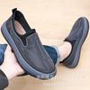 Spring and Autumn New Men's Cloth Shoes Casual and Breathable Dad Shoes Soft Sole Lightweight and Comfortable Middle and Old Stepping Shoes
