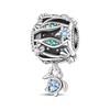 925 Silver Luminous Blue Ocean Series Octopus Starfish Charms Beads For Women Fit Bracelet DIY Jewelry Gifts