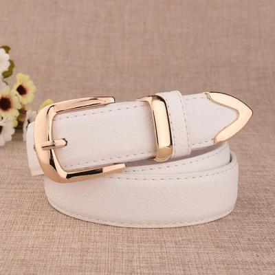 1PC Mode Frauen Ledergürtel Hohe Qualität Gold Schnalle Beste Passende Kleid Jeans Gürtel für Dame