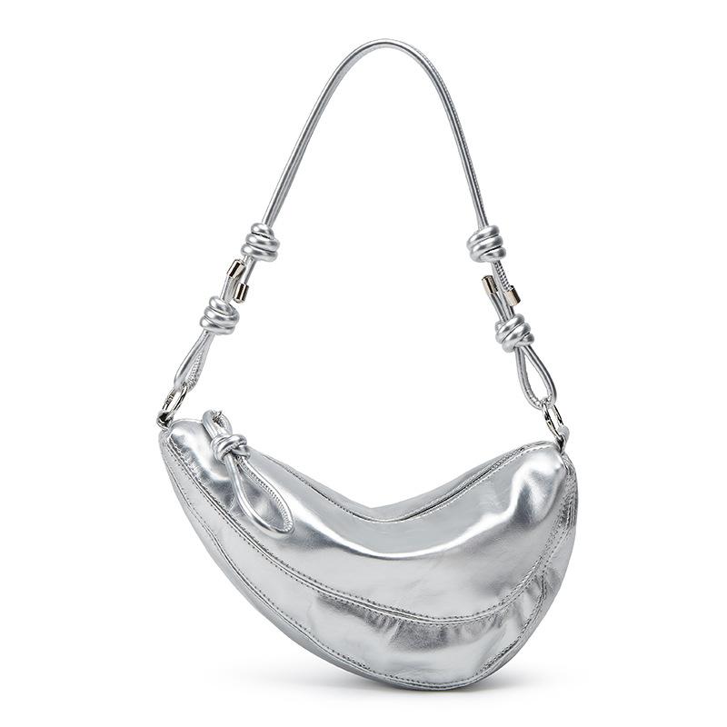 A Niche Design Crescent-shaped Single-shoulder Bag, A Casual and Versatile Underarm Bag, and A Soft Leather-like Crossbody Bag