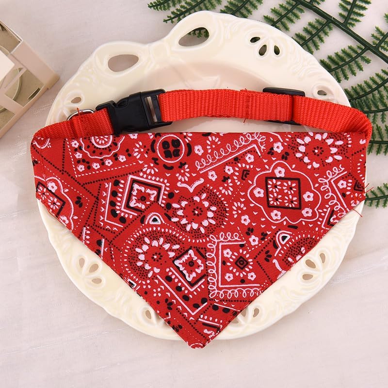 Adjustable Dog Bandana for Boy Girl Red Dog Handkerchief for Halloween Bandanas for Puppy Bandanas for Boys Girls Pet Neck Scarf for Cat Puppy