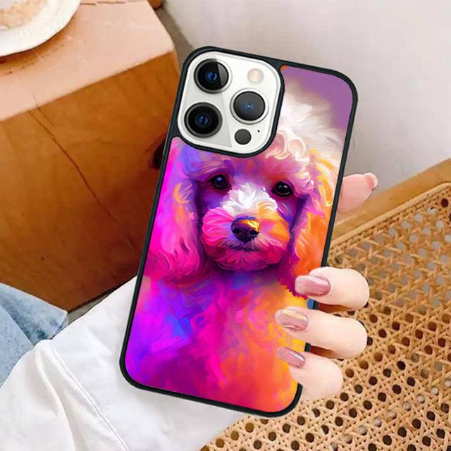 Kreslený kryt na telefon s pudlem pro iPhone 17 Air 16 16e 15 Plus pro Apple 13 11 12 14 Pro Max Kryt coque Shell