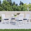 VidaXL Set of 4 Chair Cushions, Seat Cushion, Garden Furniture Cushion Patio Outdoor Indoor, Navy Blue 378916