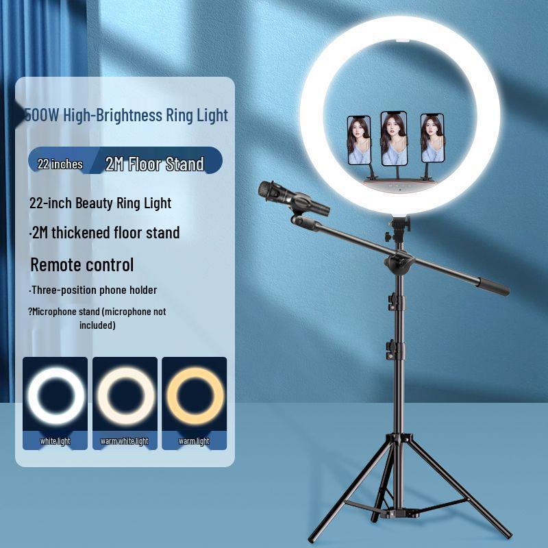 22-Inch Ring Light with Stand: Perfect for Mobile Streaming, Selfies, and TikTok.