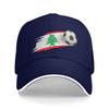 Unisexs Womens Lebanese Soccer Ball Lebanon Flag Outdoor Hat  Trucker Baseball Caps Casual Baseball Cap Sunscreen Hats
