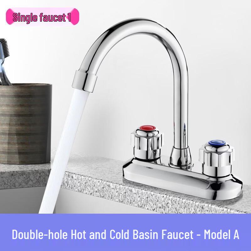 TLXT Wall-Mounted Brass Kitchen Faucet