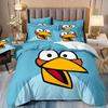 Exquisite 3D Red Birds Chuck Wallpaper Game Digital Printing Bedding Set Duvet Cover Comforter Bed Youth Kids Girl Boys Gift