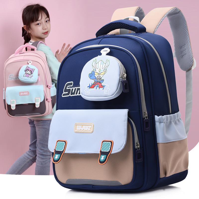 Book Bags for Primary School Students In Grades 1-3 Large-capacity Casual Cartoon School Bags for Men and Women To Reduce the Burden of Backpacks