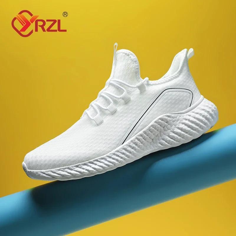 

YRZL Casual Sneakers Men Light Suitable for Running Exercise Healthy Living Vulcanized Walking Tennis Shoes Athletic Sports Shoe 39 білий