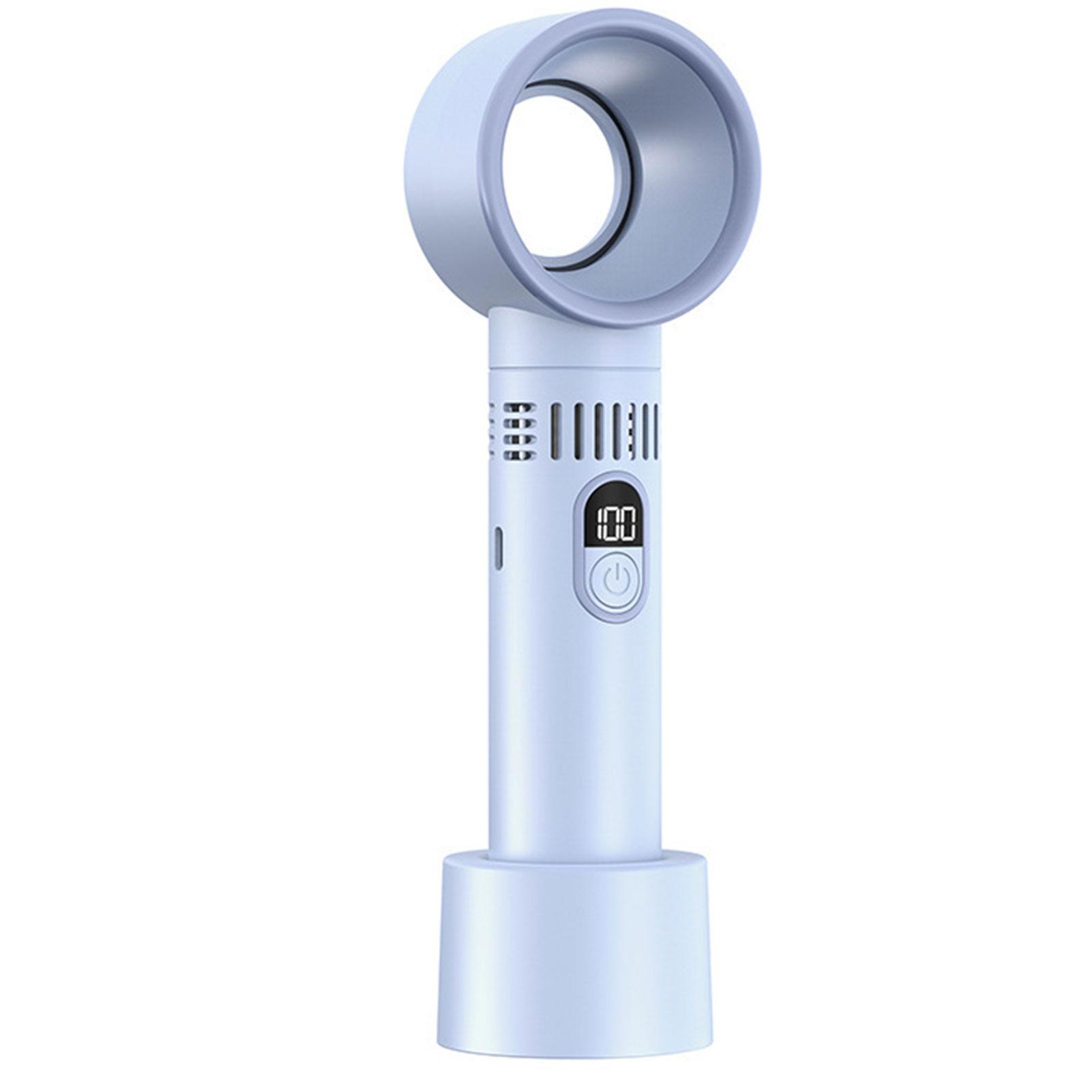 

Bladeless Handheld Fan With Digital Display Digital Display Personal-Cooling Device For Adult Kids синій