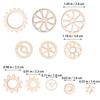 20Pcs Wooden Gear Craft Pieces Natural Wood Cut DIY Embellishments for Scrapbooking Wall Hanging Wedding Favors Crafts