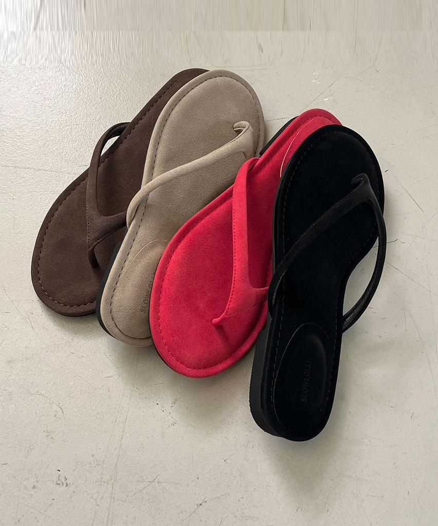 Slowlolli Lome Suede Flip Sandal_4 Colors