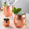500ml Moscow Mule Mug Stainless Steel Cup Beer Mug Iced Coffee Cup Hammered Copper Plated Cup for Cocktail Drinks Bar Drinkware