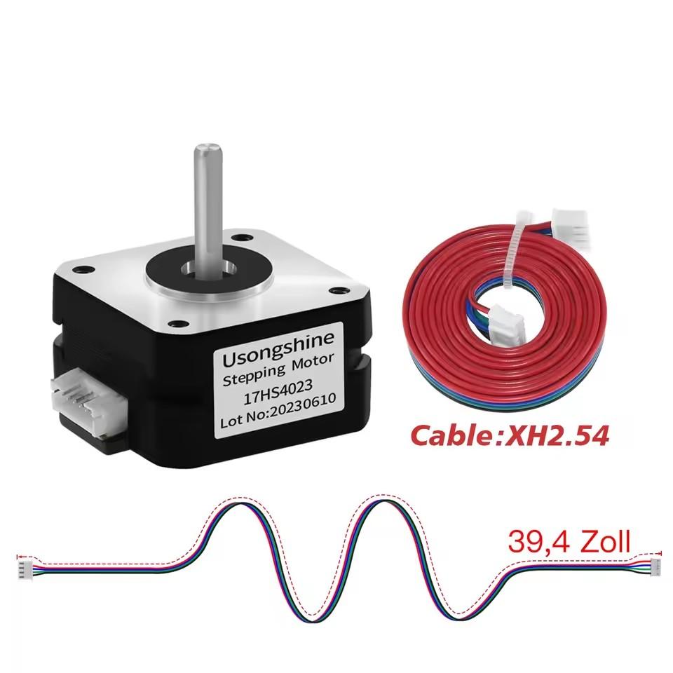 

Шаговый двигатель Nema17 17HS4023 17HS4401S 4 двигателя 2BGYH 4-выводной 1.0A 13Н.см для станка лазерной гравировки с ЧПУ, детали для 3D-принтера 17HS4023-XH2.54
