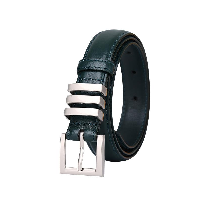 Women'S Leather Belt Women'S Korean Version Of Simple Fashion Trend Versatile Personality Pure Cowhide Pin Buckle Decorative Belt