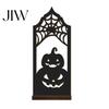 Gothic Tea Light Stand Halloween Candle Holder, Hollow Silhouette Holder for Lights, Dark Aesthetic Home Decor Style Pumpkin Ghost Cat Bat Tabletop