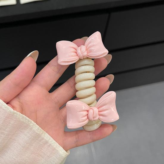 4Pcs Women Hair Ropes Non-Damaging Spiral Hairbands Reusable Non-Slip Ponytail Holders Hair Accessories