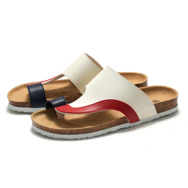 Men's Cork Flip-flops Men's Trendy Cool Slippers Young Students Beach Shoes KWN