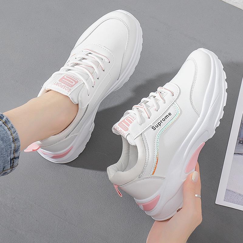 Women's leather shoes, autumn new little white shoes women's sports shoes women's versatile Korean version of student women's shoes simple