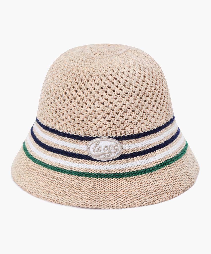 LECOQ GOLF Women'S Color Knit Bucket Hat Beige Gr122Lcp22