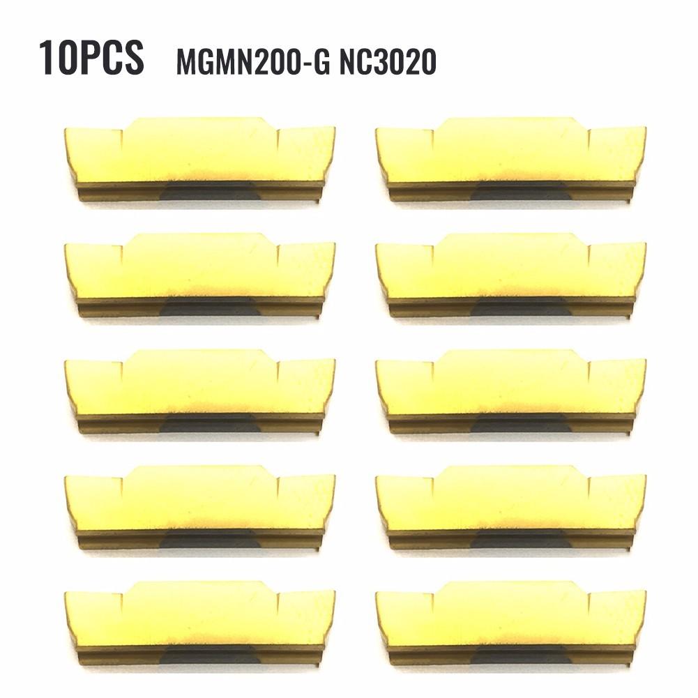 

10PCS MGMN200 Grooving Carbide Inserts Lathe Cutter Turning Parting Tools Set