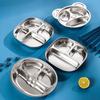 Kids' Stainless Steel Divided Dinner Plate Set