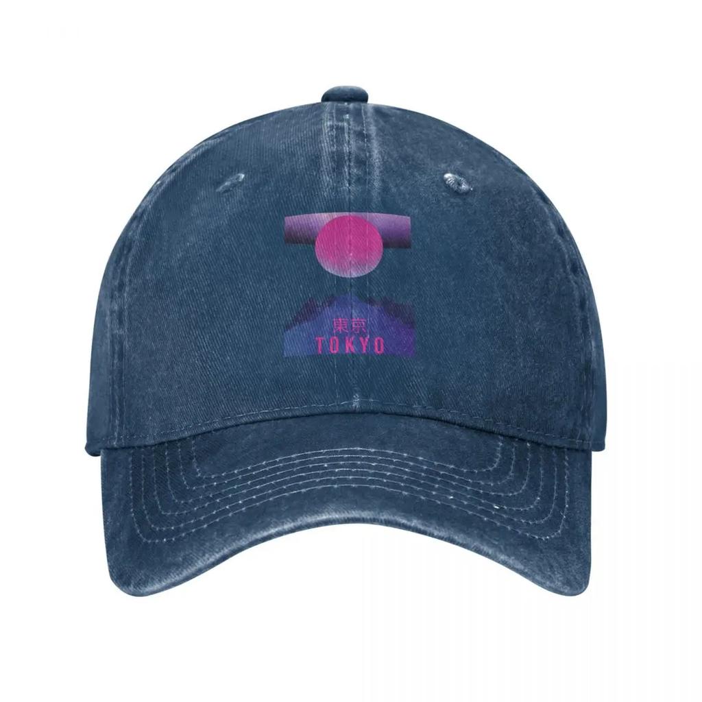Japanese Vaporwave Anime Sunset Aesthetic Tokyo Baseball Cap Icon Snap Back Hat Anime funny hat Unisexs Caps Womens