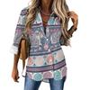 Indian Elephant Art Casual Blouse Spring Autumn Long Sleeve Colorful Floral Print Cool Blouses Woman Basic Shirt Graphic Clothes