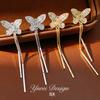 18 Karat Vergoldeter Zirkon Schmetterling Quaste Kein Piercing Ohrklemme - Luxuriöser High-End Ohrring