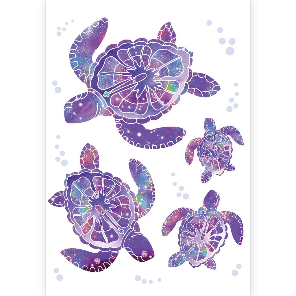 1 Sheet Sea Turtle Wall Stickers,Vinyl Underwater Ocean Waterproof Wall Decals for Home Office