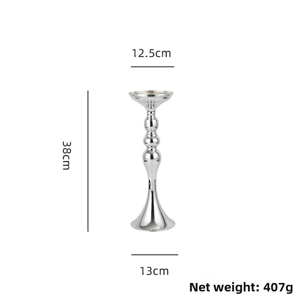 32/38/50cm Candlelight Plated Finish Flower Vase Base Elegant Candle Holder  Home Wedding Decor
