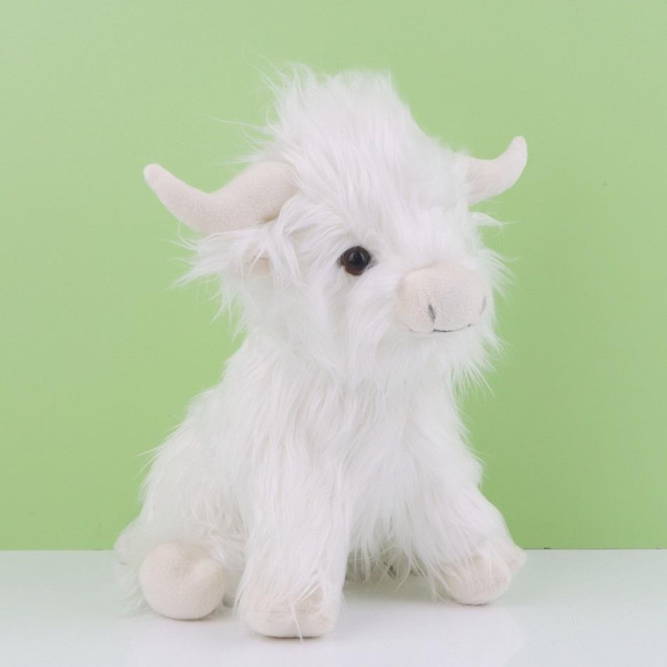 Hot Cute Highland Cow Plush Toys Stuffed Animal Toy Dolls Simulation Long Hair Cow Plush For Kids Birthday Gift Home Decoration