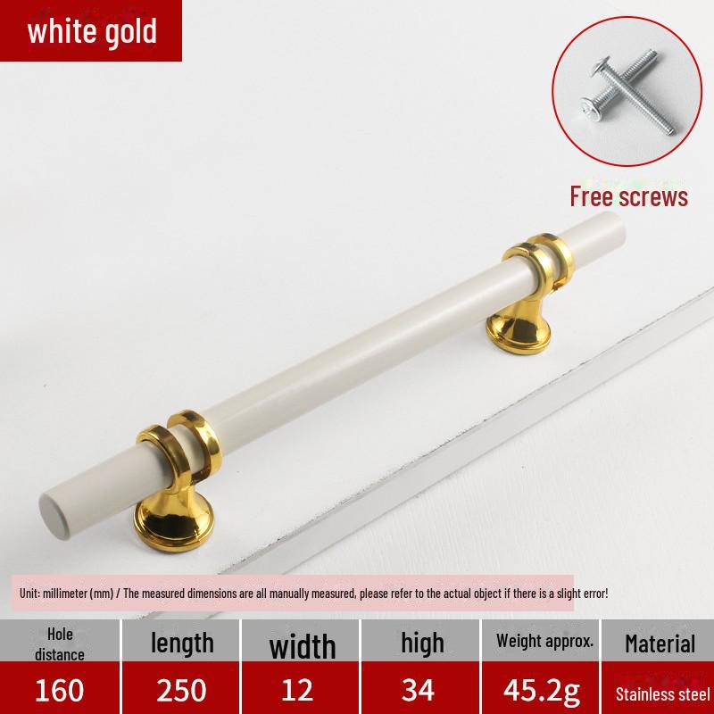 Modern Nordic Brass Cabinet & Wardrobe Double-Hole Handle