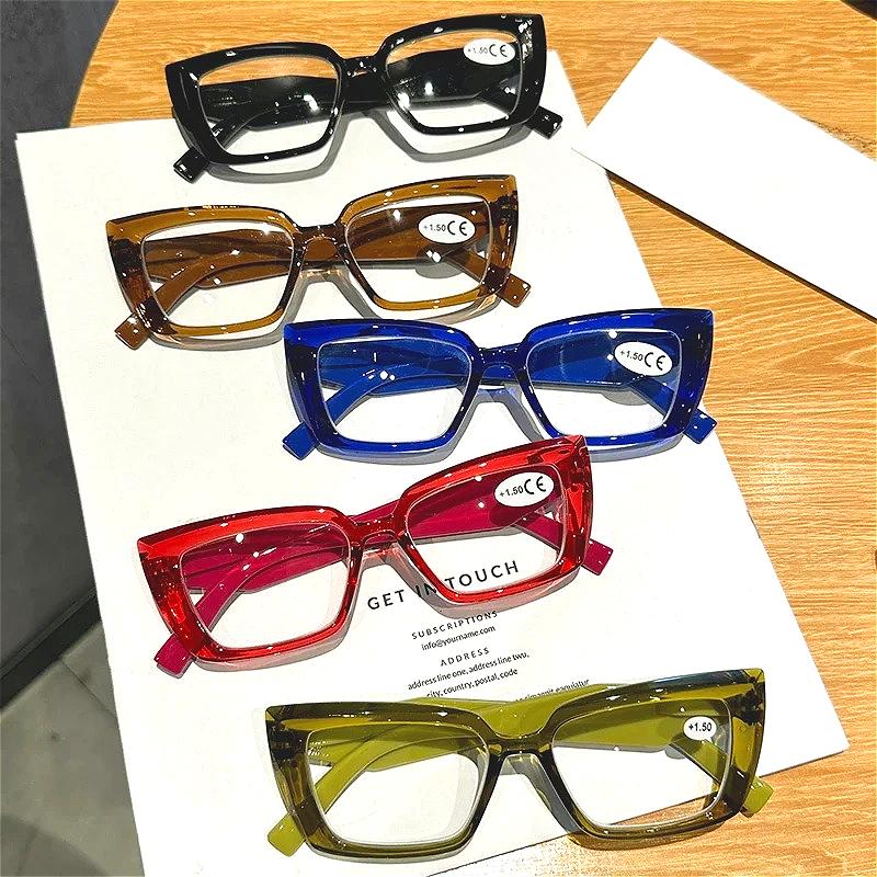 Bright Colors Cat Eye Frame Reading Glasses for Women Blue Light Blocking Presbyopia Glasses Far Sight Eyewear Diopter To +4.0