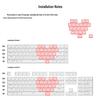 21-Key XVX Butterfly Translucent Pink & White Heart Keycaps for Magnetic Switch Keyboards