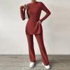 Women's Solid Color Sexy Casual Slim New Fashion Feminine Suit Two-piece Set