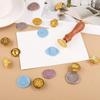 Wax Seal Kit with Wooden Handle for Envelopes Banquet Placemats, Various Sizes, Wishes, 10 /12Pieces