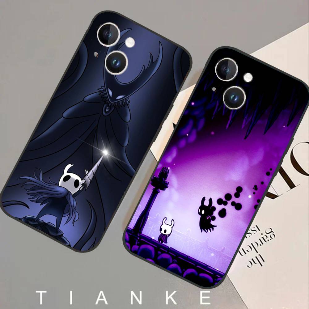 Die H-Hollow K-Knight Abenteuer-Spiel Handyhülle Für IPhone 17 Air 16 15 14 13 Pro Max 11 12 Schwarze Silikonhülle